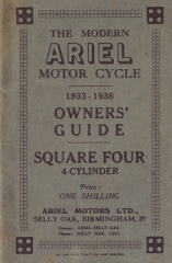 1933 až 1936 Ariel užívateľská príručka SQ4 ANGLICKO